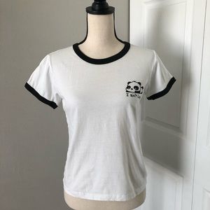 ❤️3X20 ON FIRE/ WHITE WOMEN AND BLACK PRINT GRAPHIC TEE | S